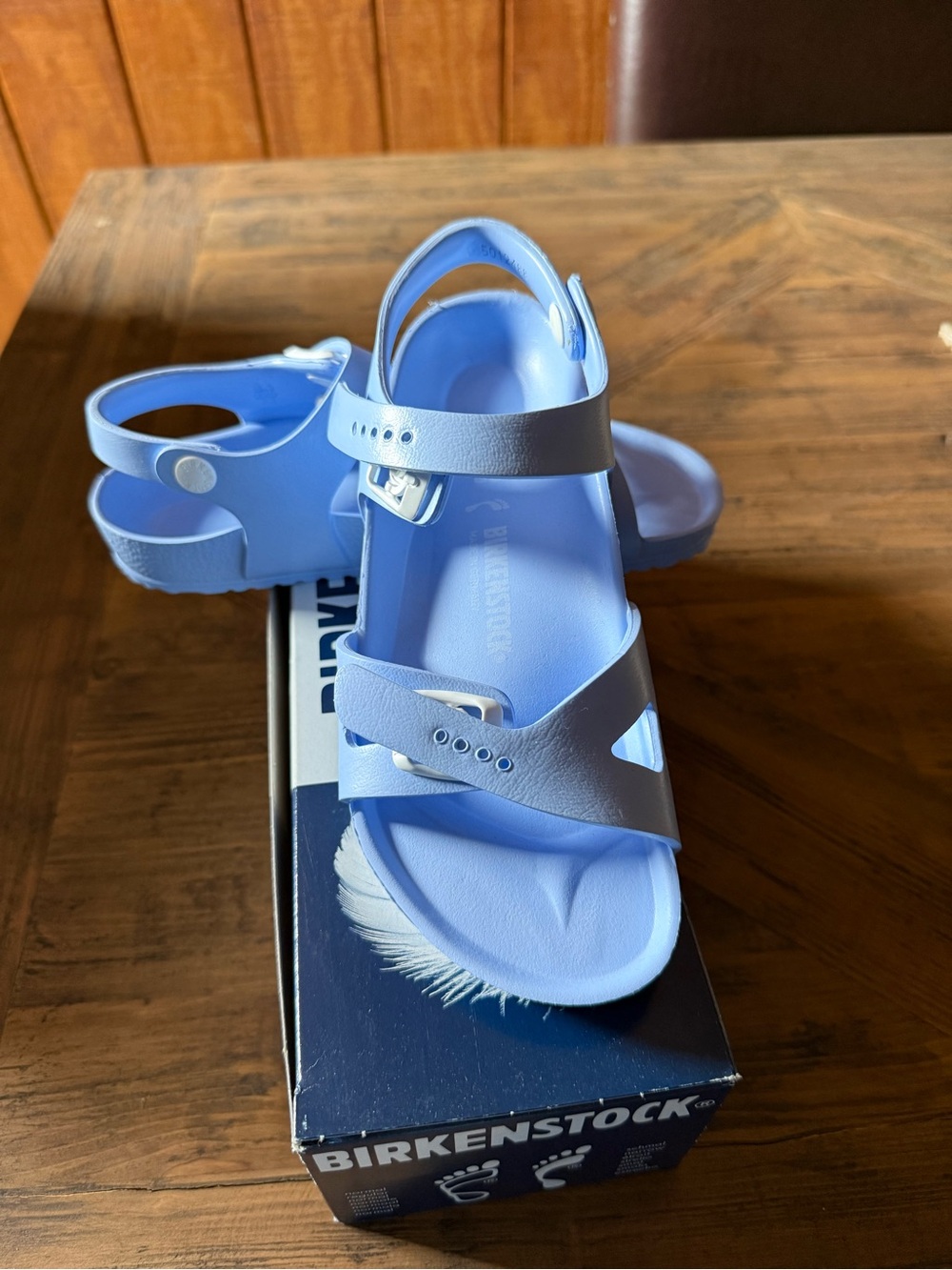 Birkenstock Kids Light Blue EVA Adjustable Sandals